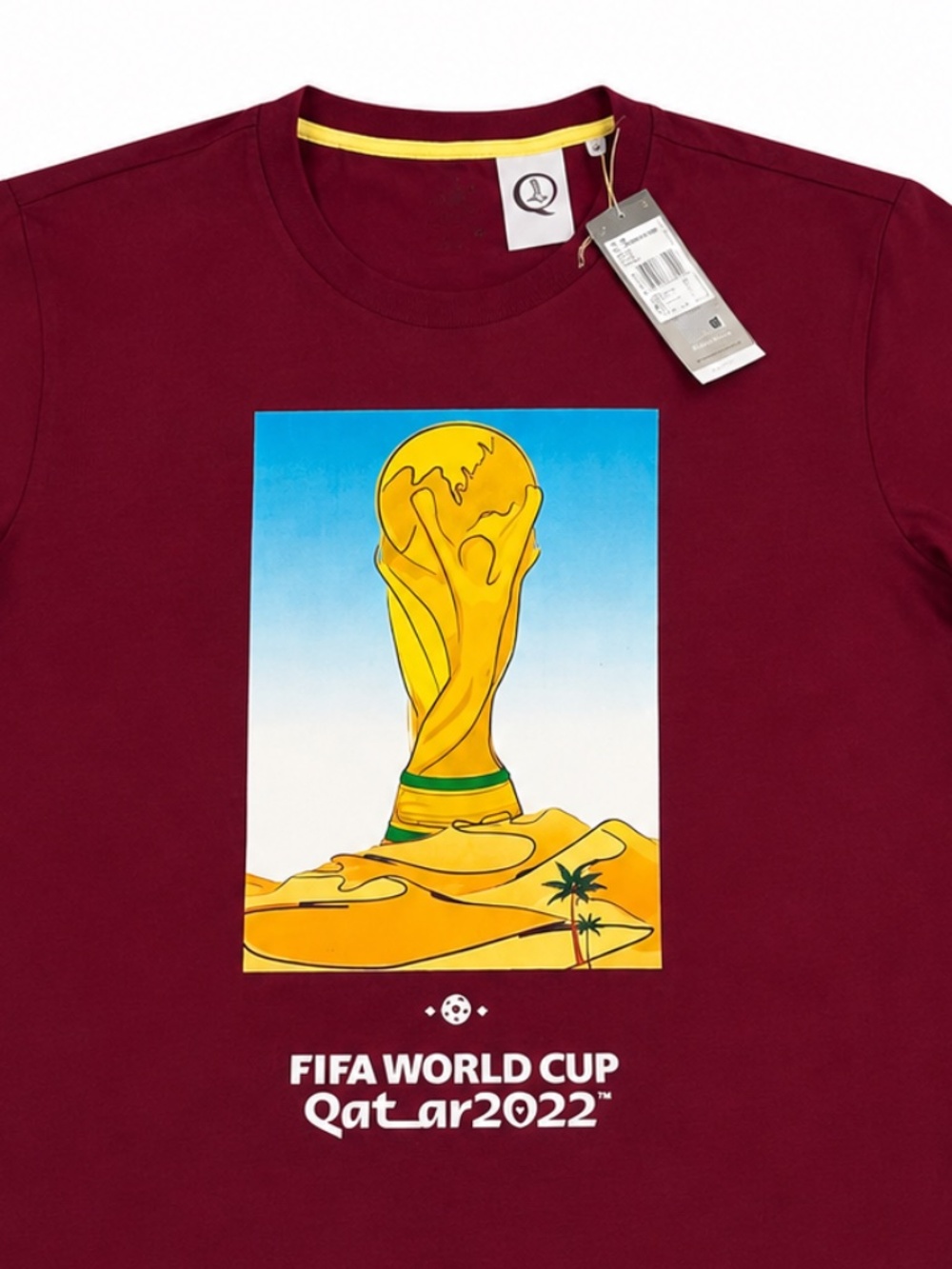 Adidas FIFA World Cup Qatar 2022 Burgundy Graphic T-Shirt NWT